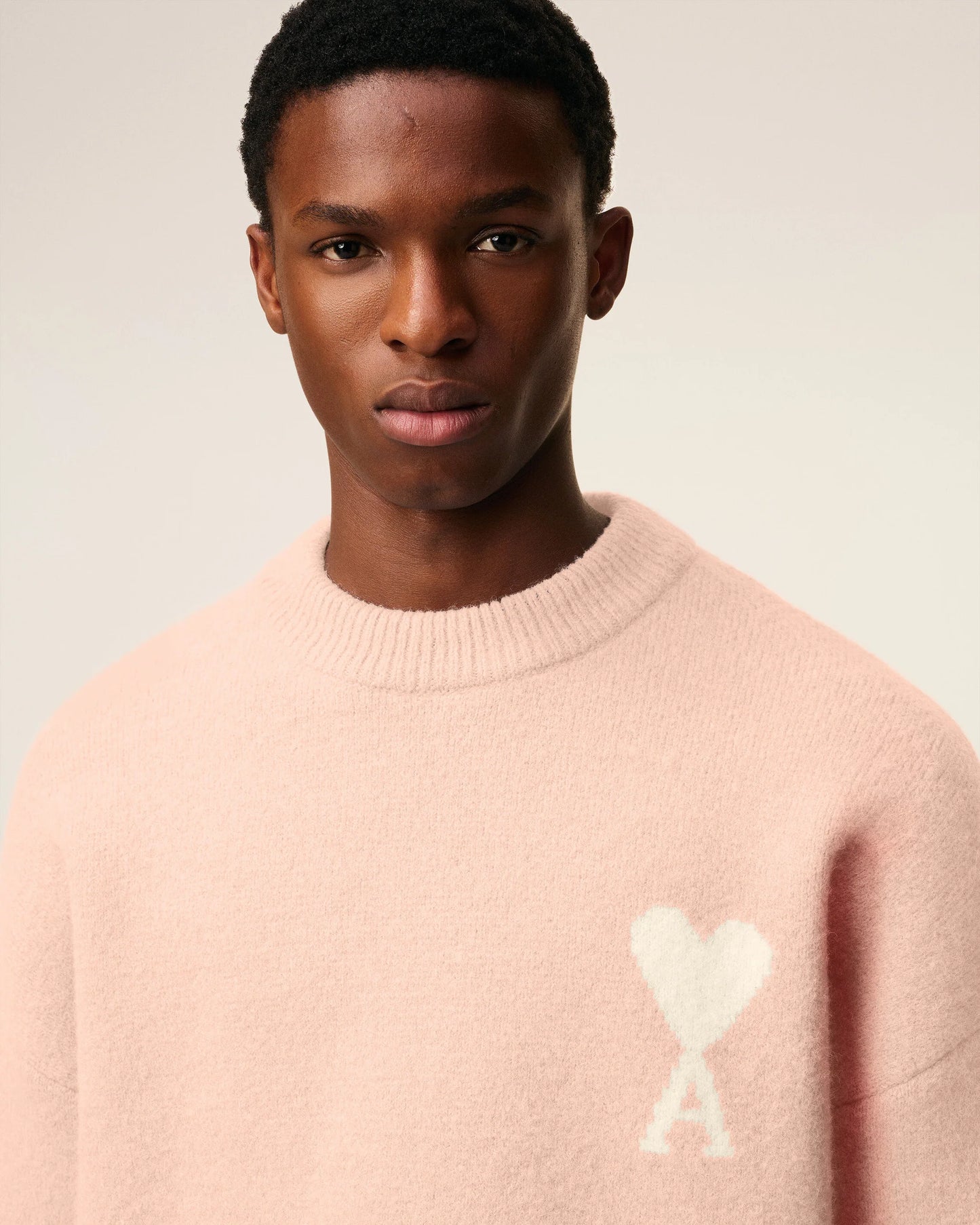 Pink Alpaca Ami De Coeur Crewneck Sweater