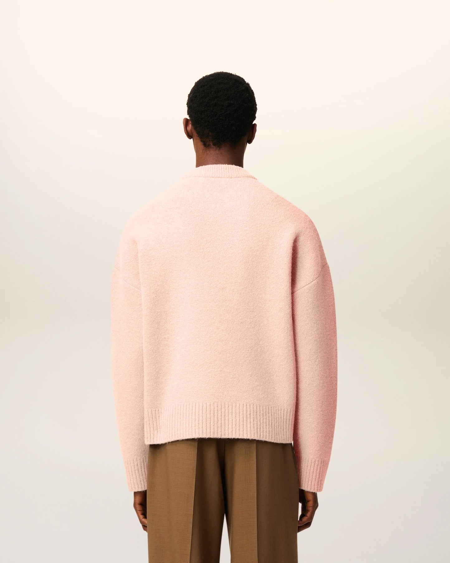 Pink Alpaca Ami De Coeur Crewneck Sweater
