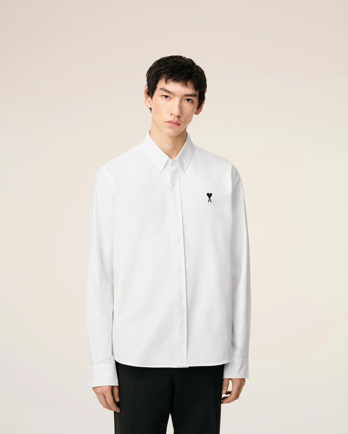 White Cotton Button Down Ami De Coeur Shirt