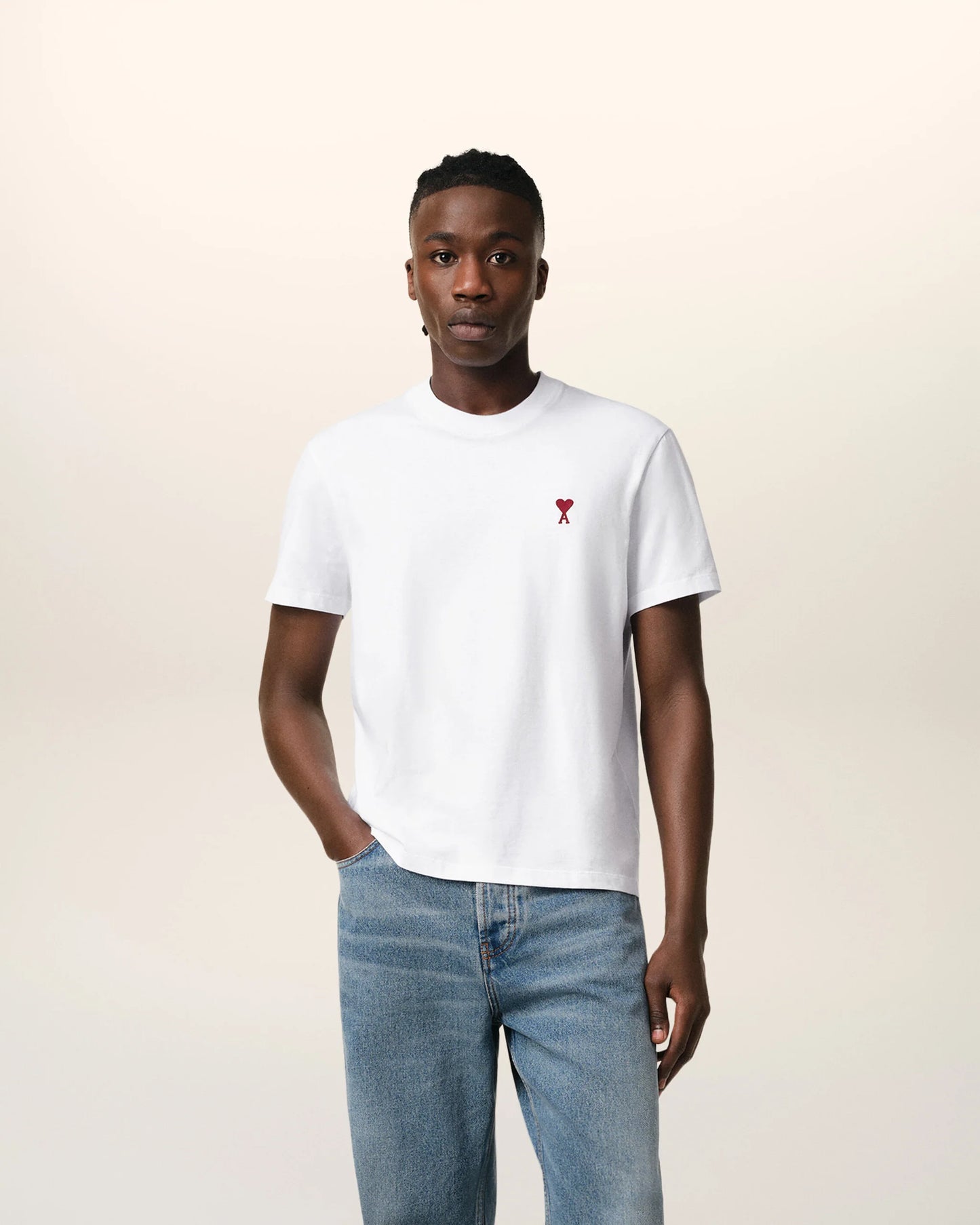 White Cotton Ami de Coeur T-Shirt