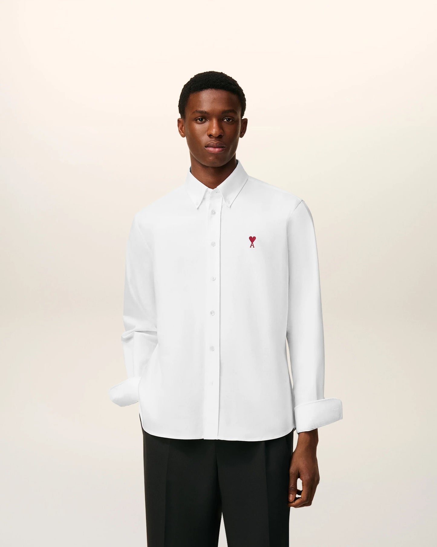 White Cotton Button-Down Ami de Coeur Shirt