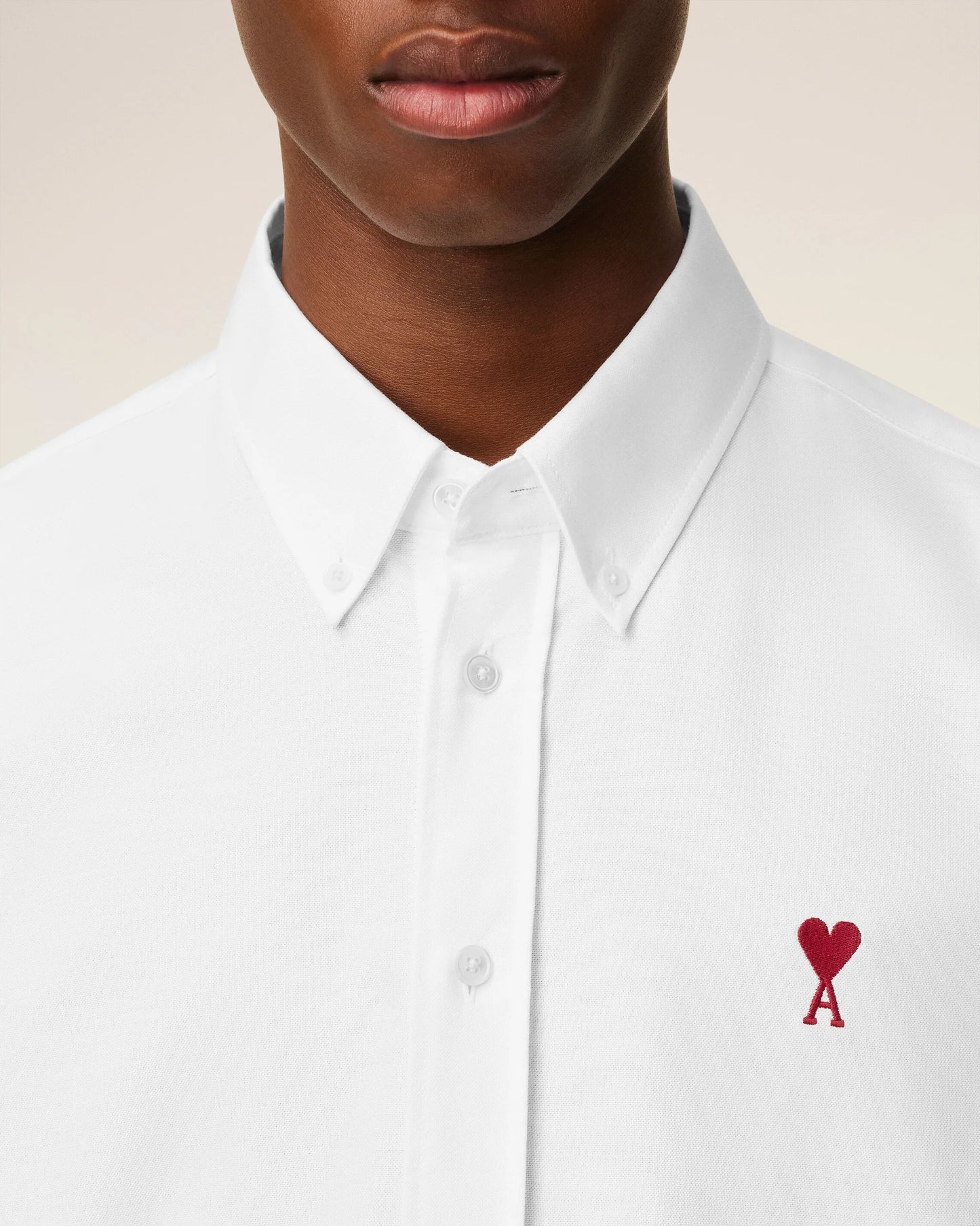White Cotton Button-Down Ami de Coeur Shirt