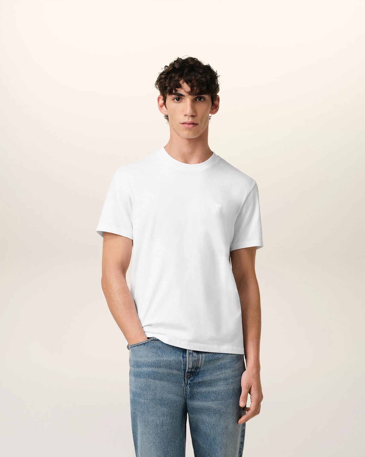 White Cotton Ami de Coeur T-shirt