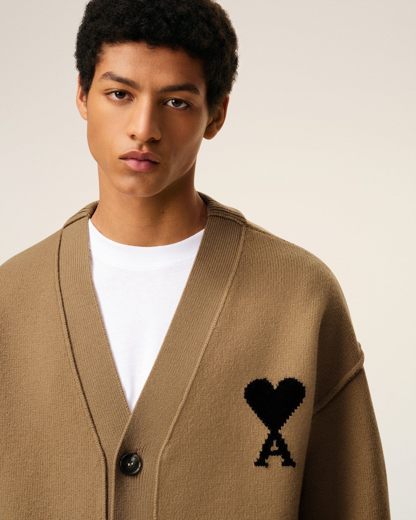 Brown Wool Ami De Coeur Cardigan