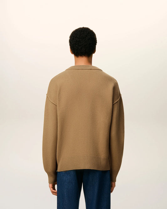 Brown Wool Ami De Coeur Cardigan