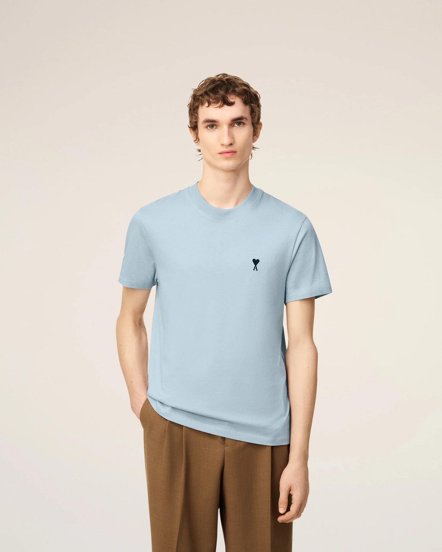 Blue Cotton Ami De Coeur T-shirt