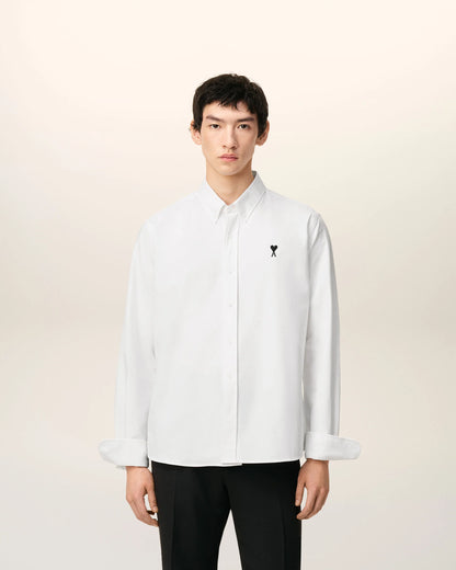 White Cotton Button Down Ami De Coeur Shirt