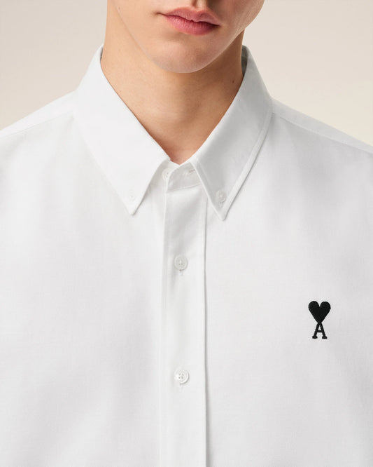 White Cotton Button Down Ami De Coeur Shirt