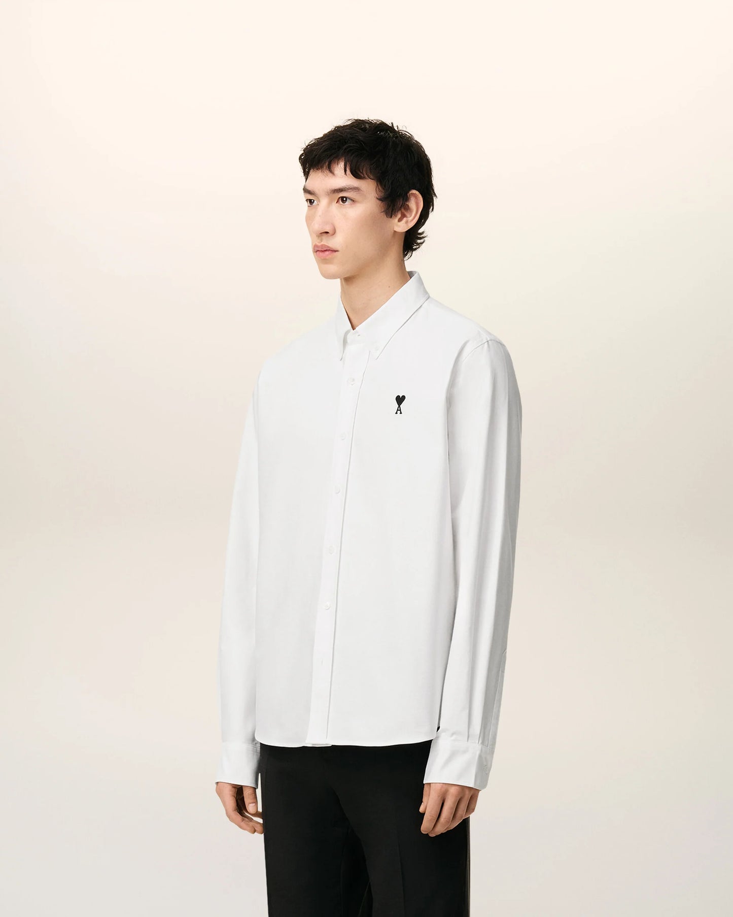 White Cotton Button Down Ami De Coeur Shirt