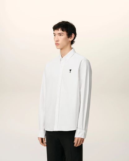 White Cotton Button Down Ami De Coeur Shirt