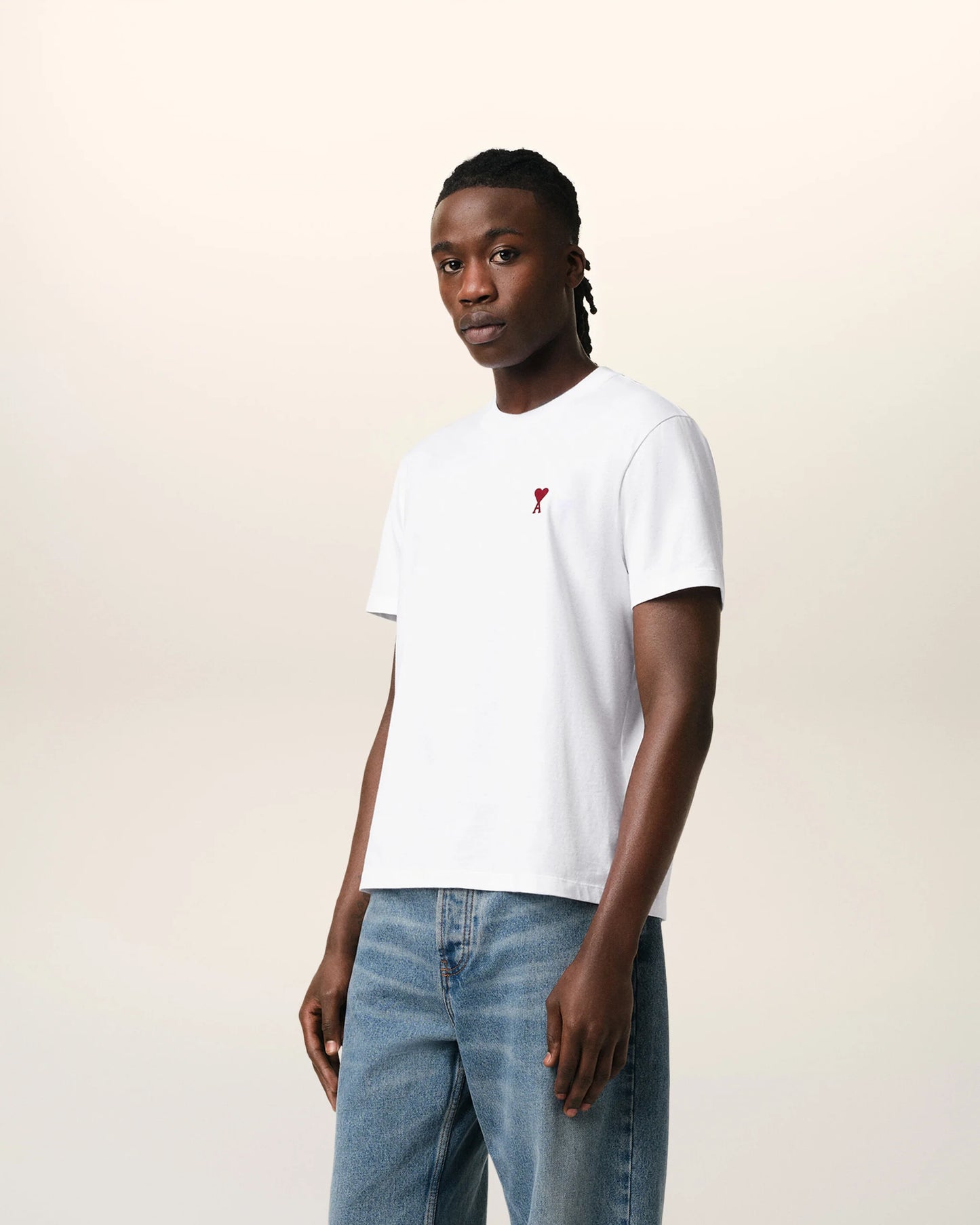 White Cotton Ami de Coeur T-Shirt