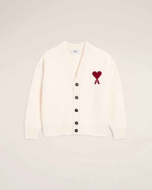White Wool Ami De Coeur Cardigan