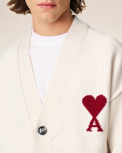 White Wool Ami De Coeur Cardigan