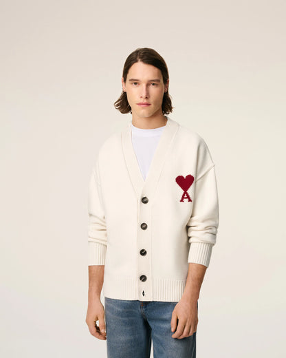 White Wool Ami De Coeur Cardigan