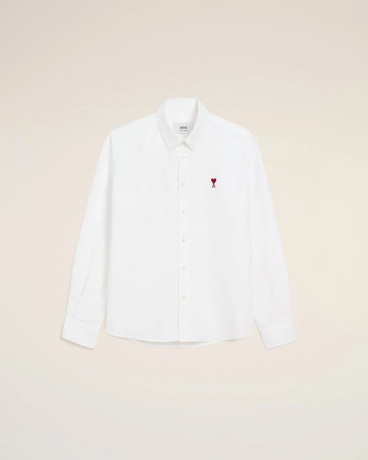 White Cotton Button-Down Ami de Coeur Shirt
