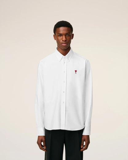 White Cotton Button-Down Ami de Coeur Shirt