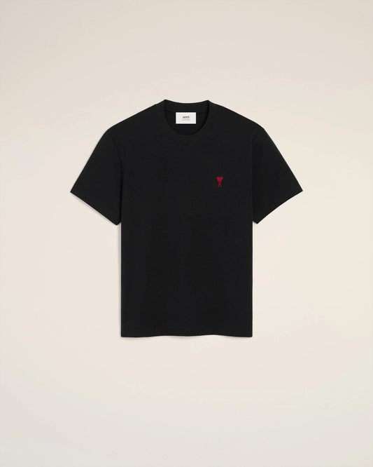 Black Cotton Ami de Coeur T-Shirt