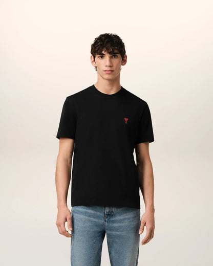 Black Cotton Ami de Coeur T-Shirt