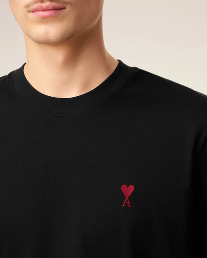 Black Cotton Ami de Coeur T-Shirt