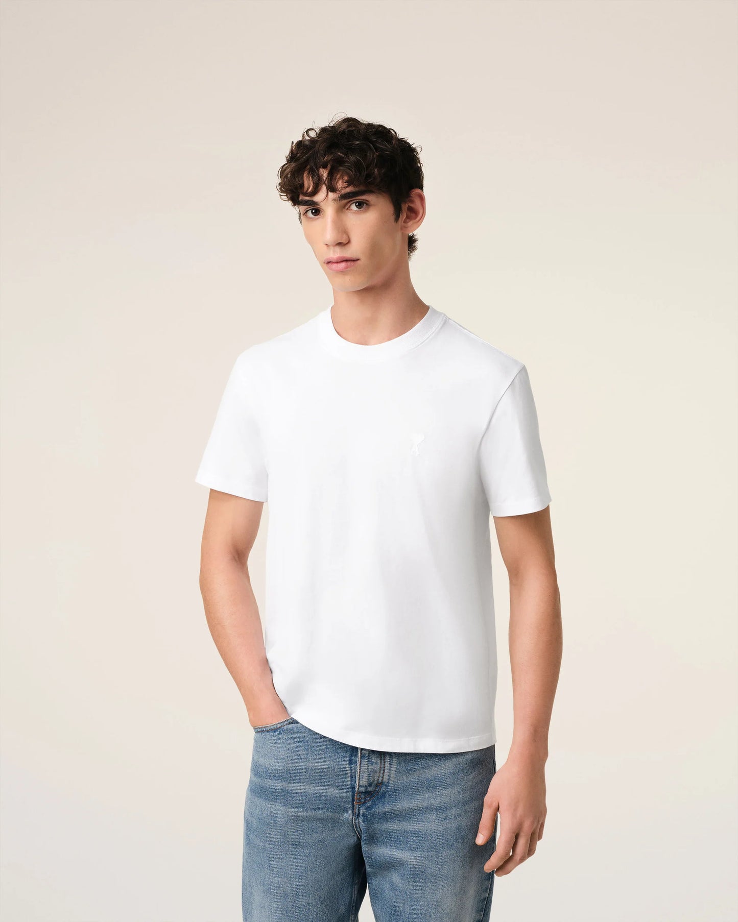 White Cotton Ami de Coeur T-shirt