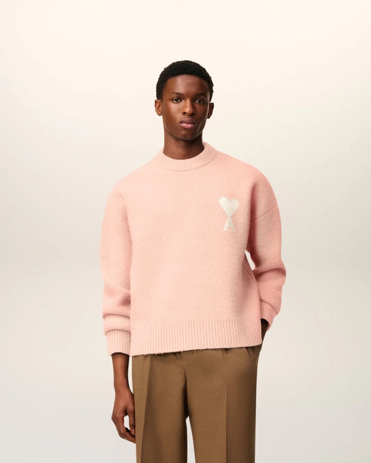 Pink Alpaca Ami De Coeur Crewneck Sweater
