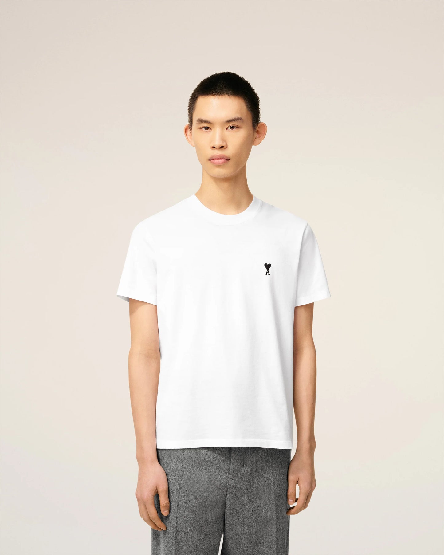 White Cotton Ami De Coeur T-shirt